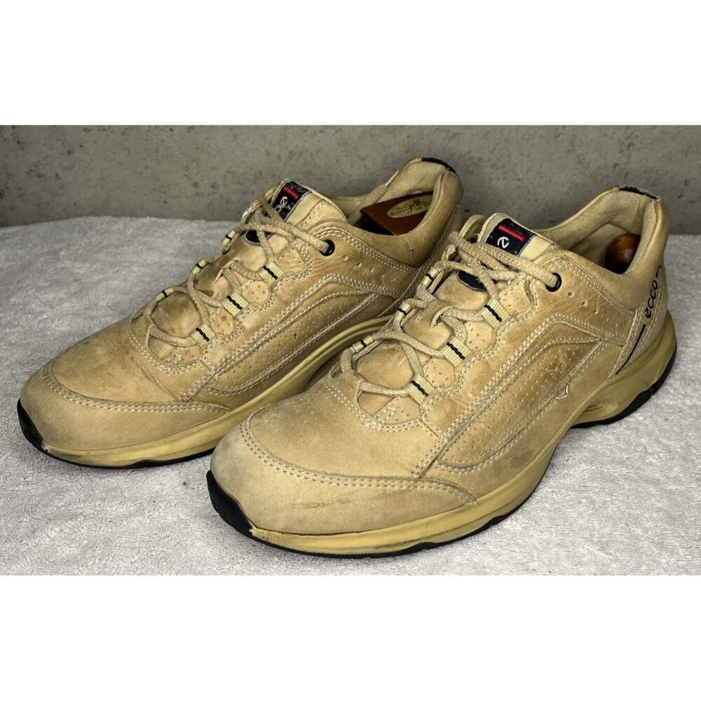 ECCO A-Traction Dakota Shoes Mens US 9 - 9.5 EU 43 Leather Tan Vibram Sole